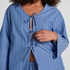 Striped Pyjama Jacket, Blue