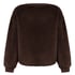 Longsleeved Top Fluffy Fleece, Brown