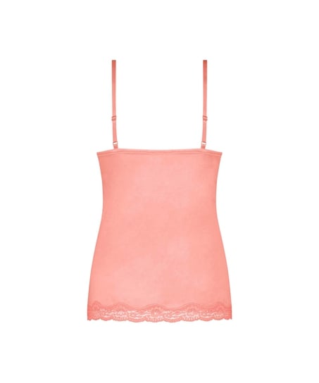 Velours Lace Cami Top, Pink
