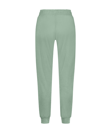 Petite Velours Jogging Bottoms, Green