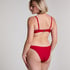 Luna padded bikini top, Red