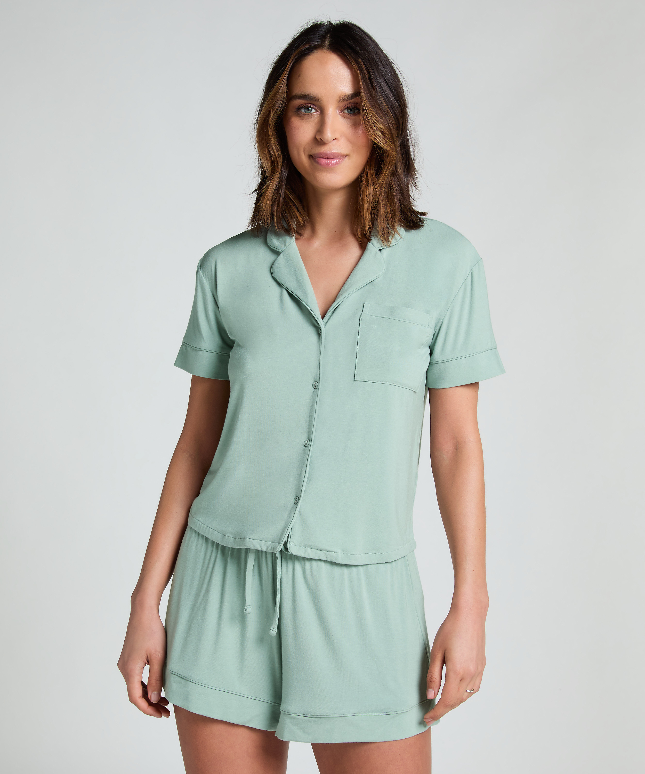 Essential Jersey Short-Sleeved Jacket, Green, main