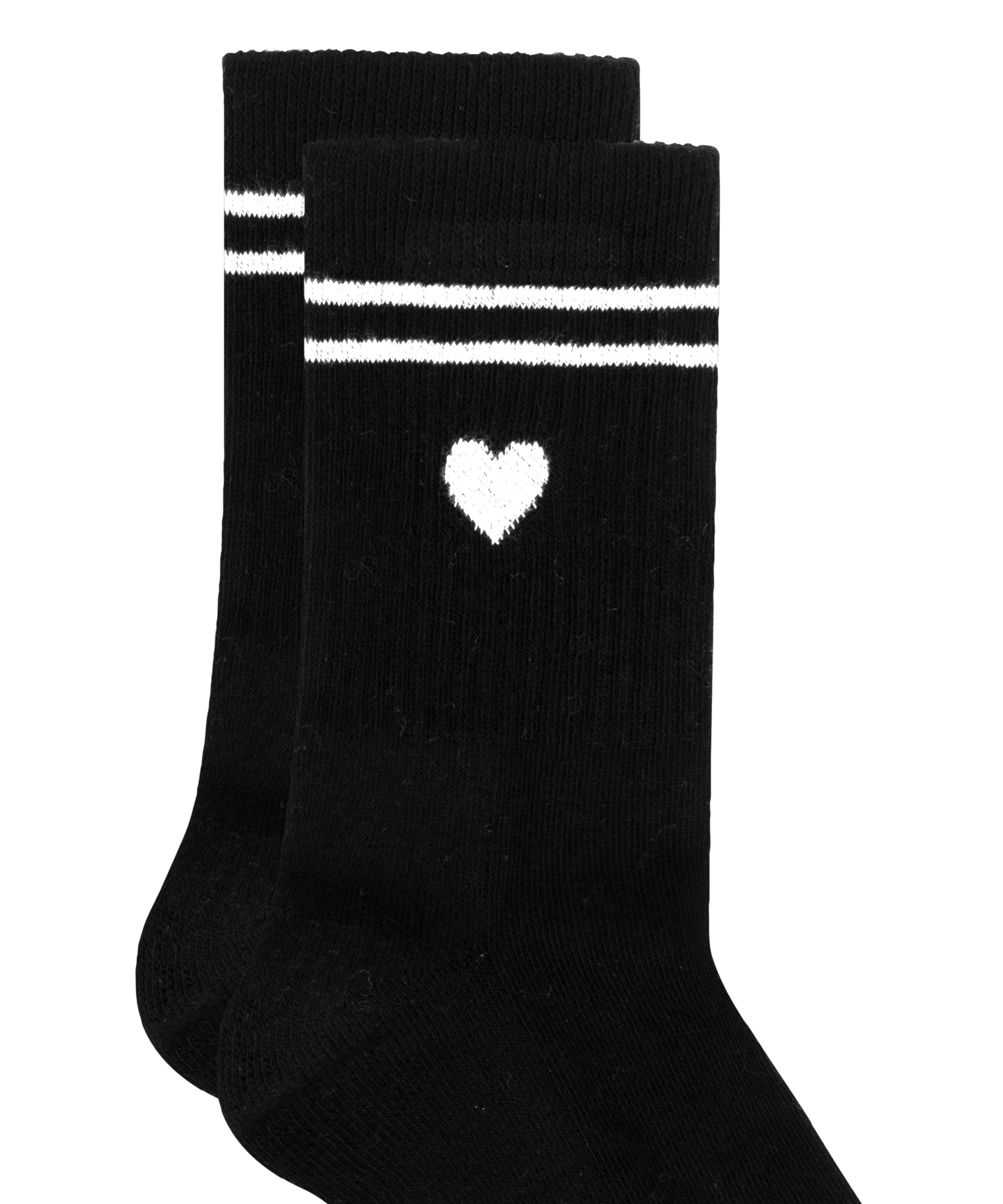 Cotton Crew Socks, Black, main