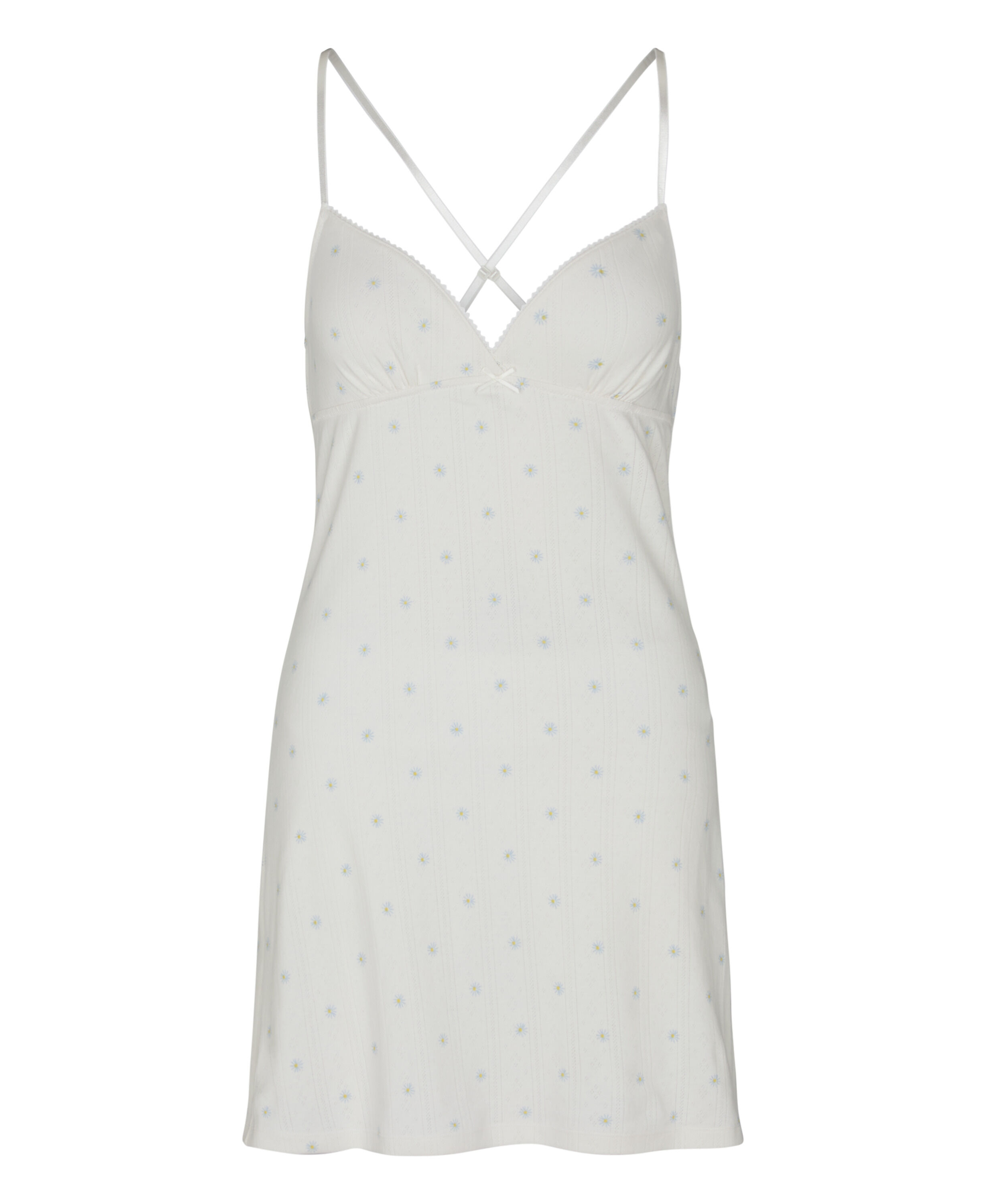 Pointelle Slipdress, White