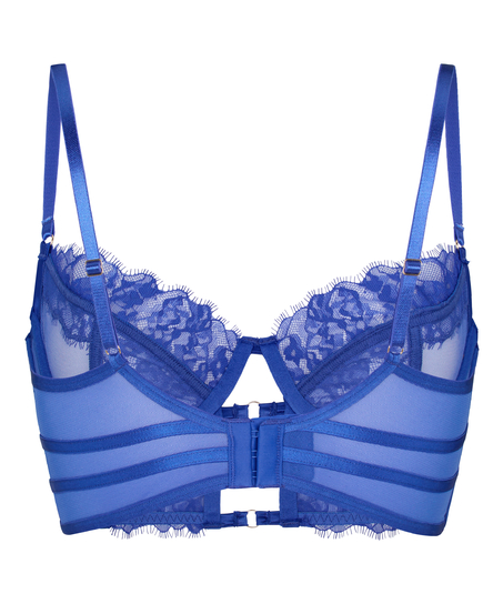 Nienke Non-Padded Underwired Longline Bra, Blue