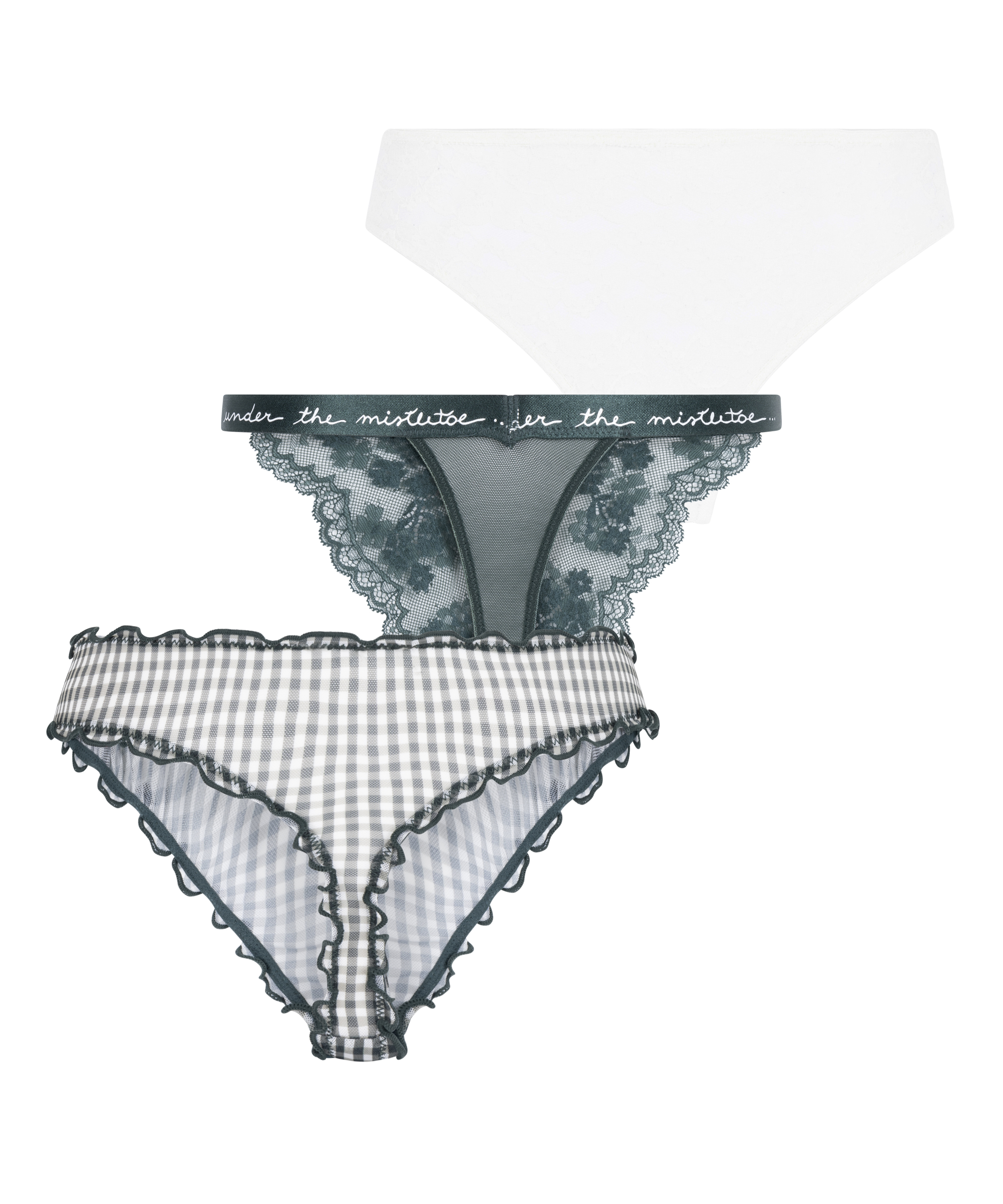 Christmas Thong Giftset, Green, main