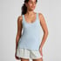 Singlet Rib Jersey Lace, Blue