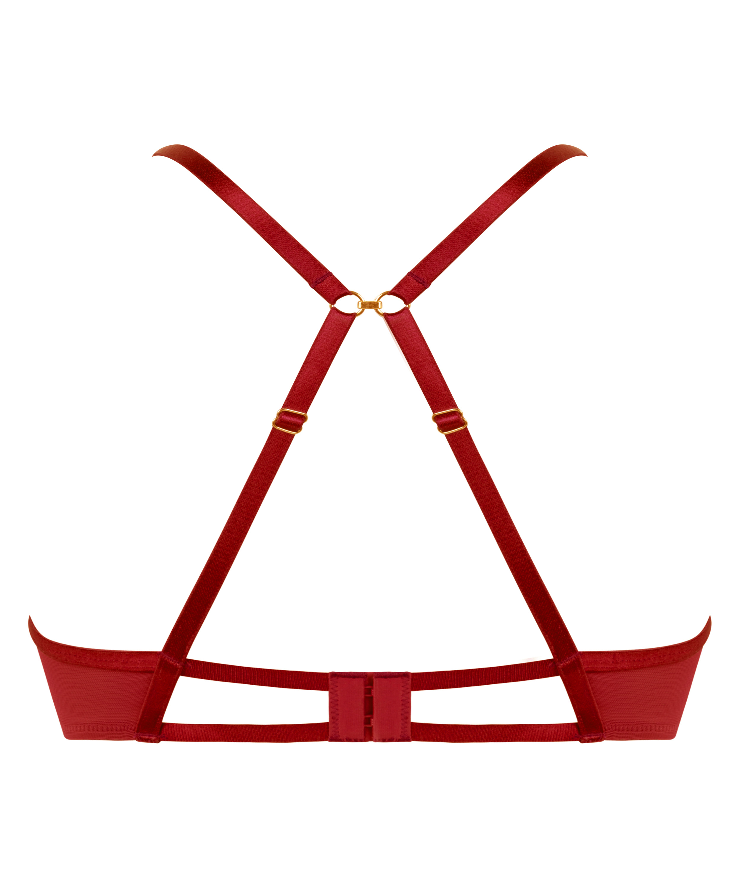 Cinnamon Non-Padded Underwired Bra, Red, main