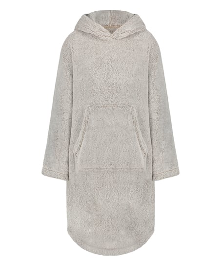 Flannel Fleece Hoodie, Gray