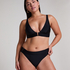 Luna Triangle Bikini Top, Black