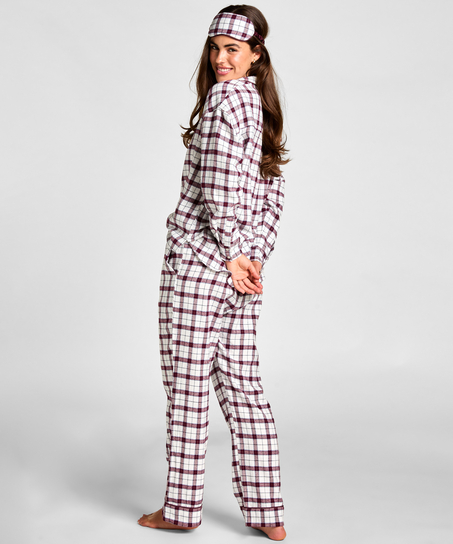 Pyjama Set with Eyemask, White