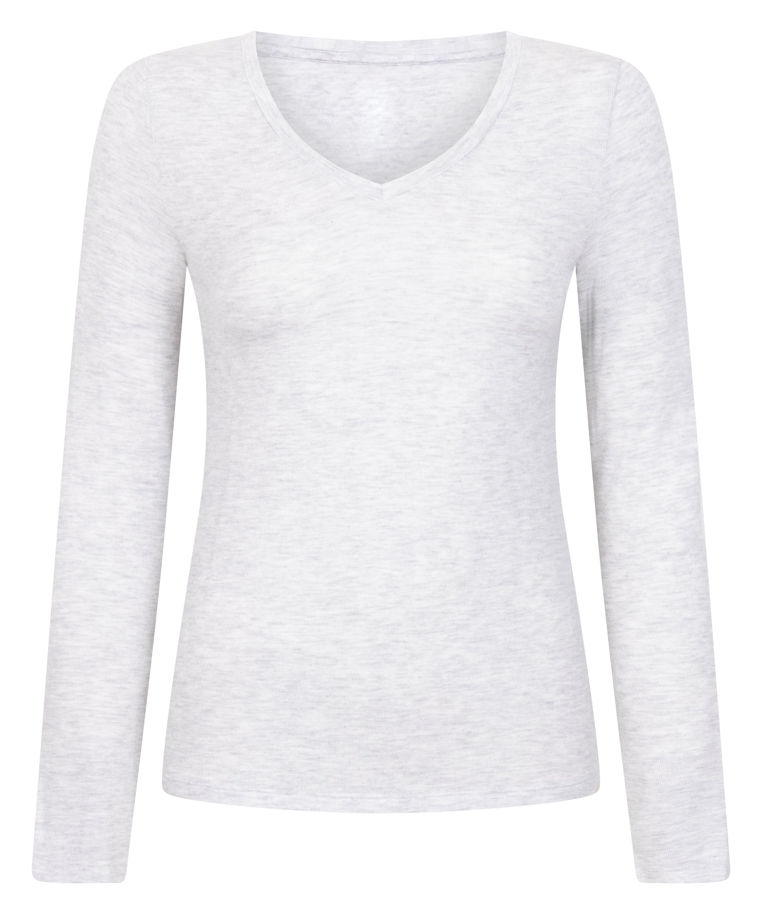 Long-Sleeved Pyjama Top, Gray, main