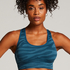 HKMX Seamless Sports Bra, Blue