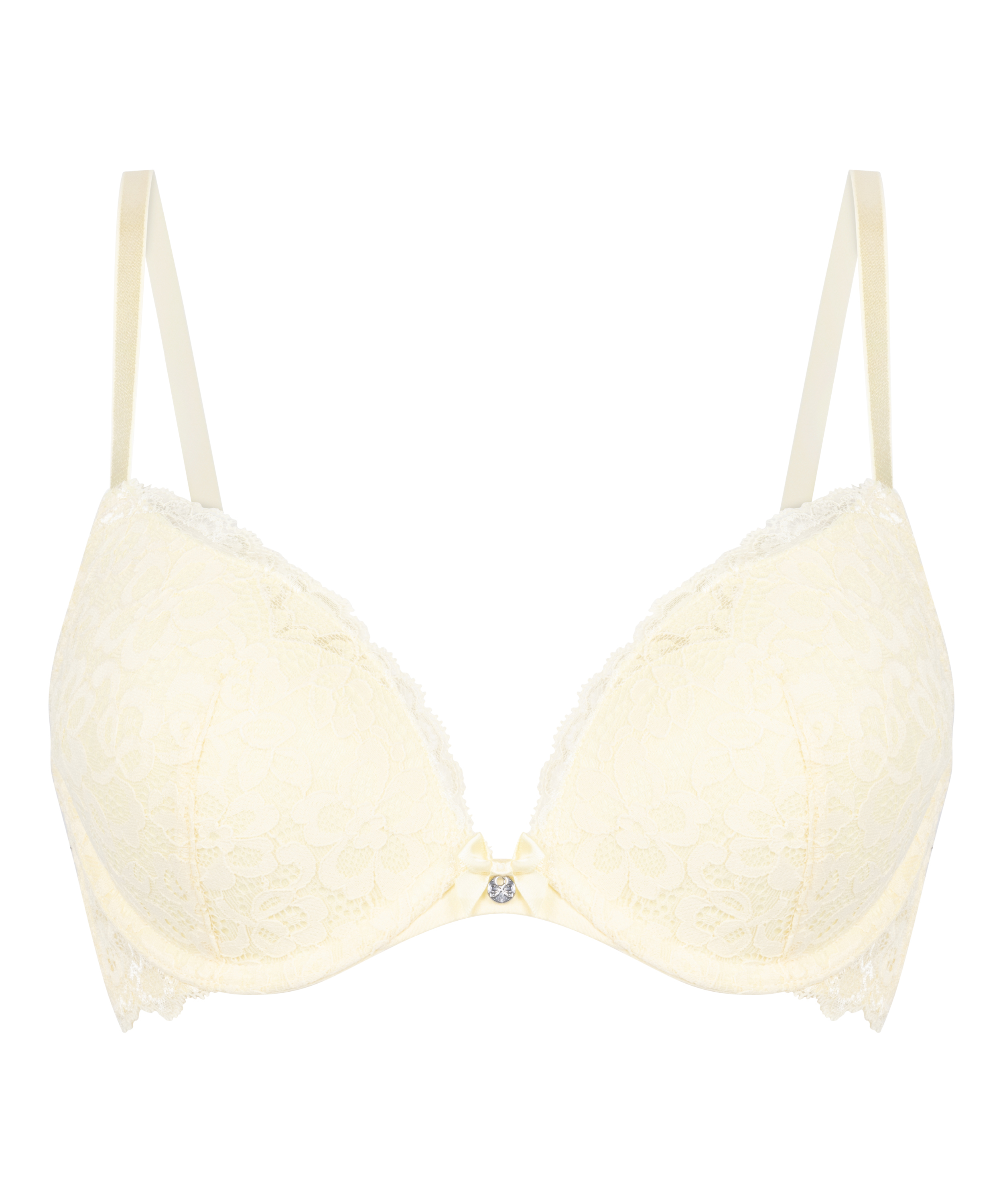 Marine Padded Push-Up Underwired Bra, Yellow, main