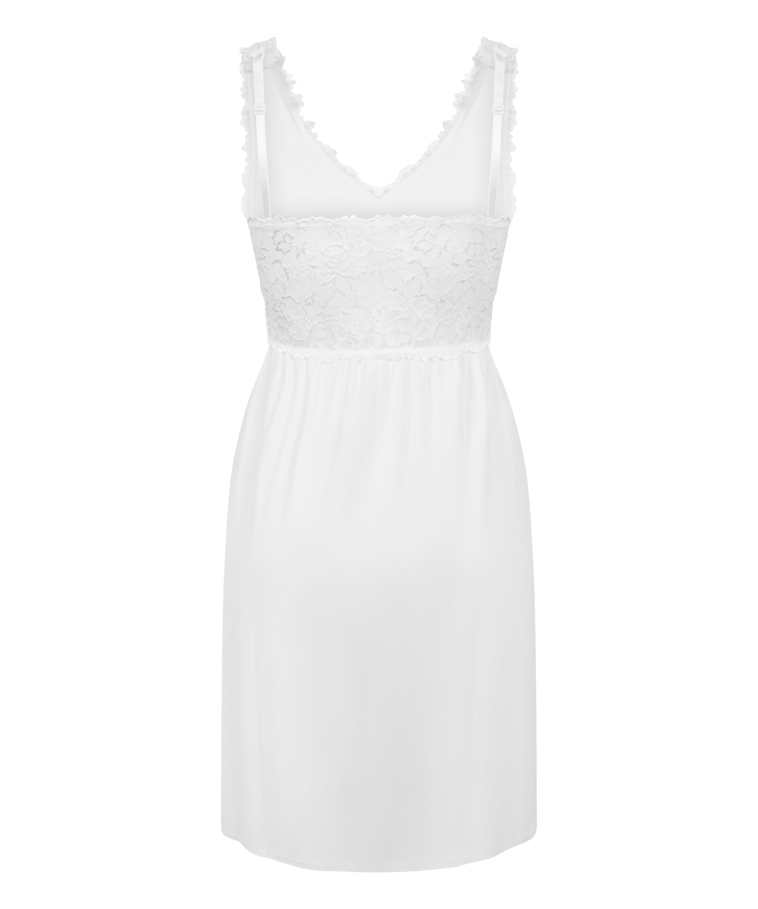 Nora Lace Slip Dress, White, main