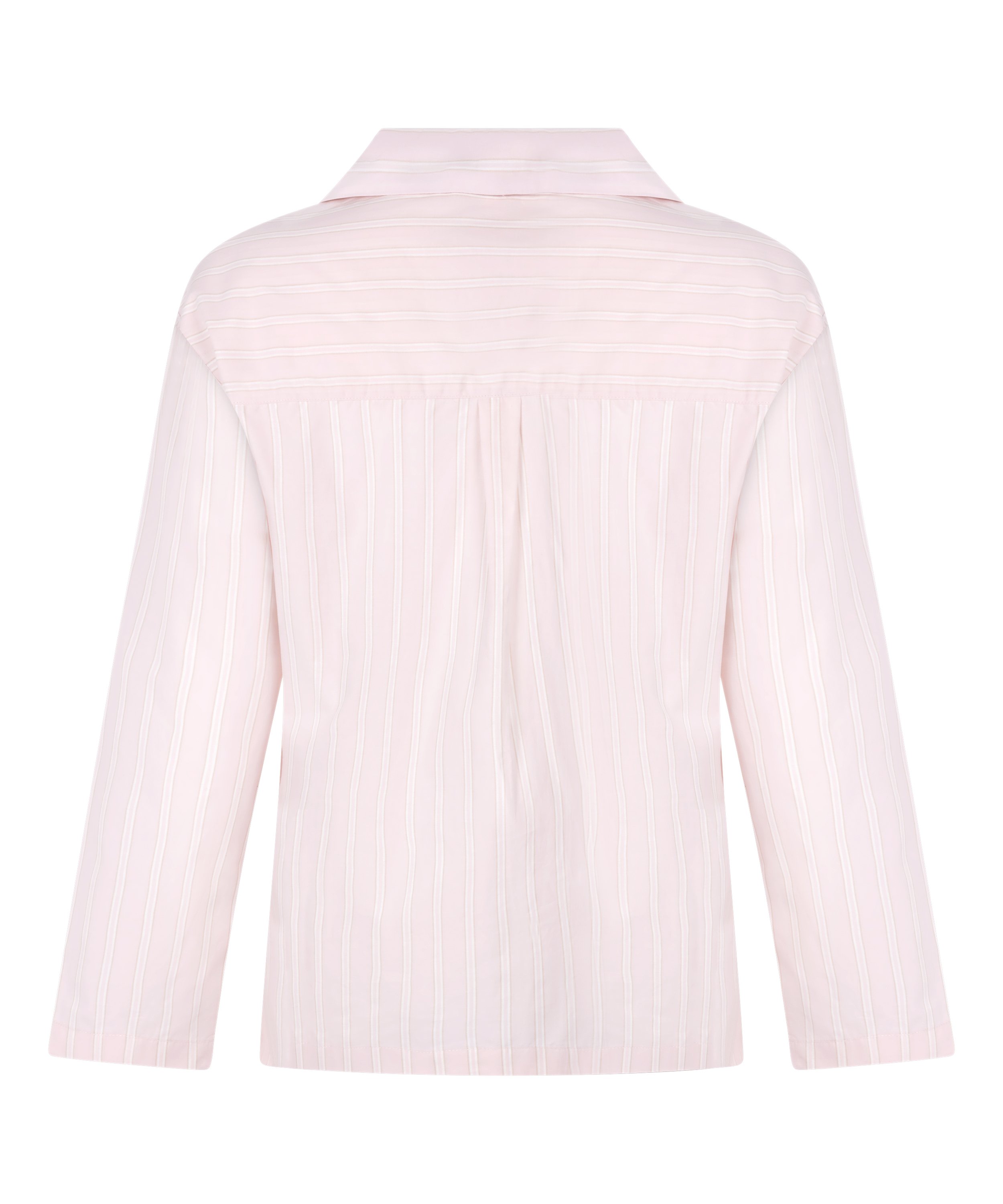 Poplin Cotton Pyjama Top, Pink, main