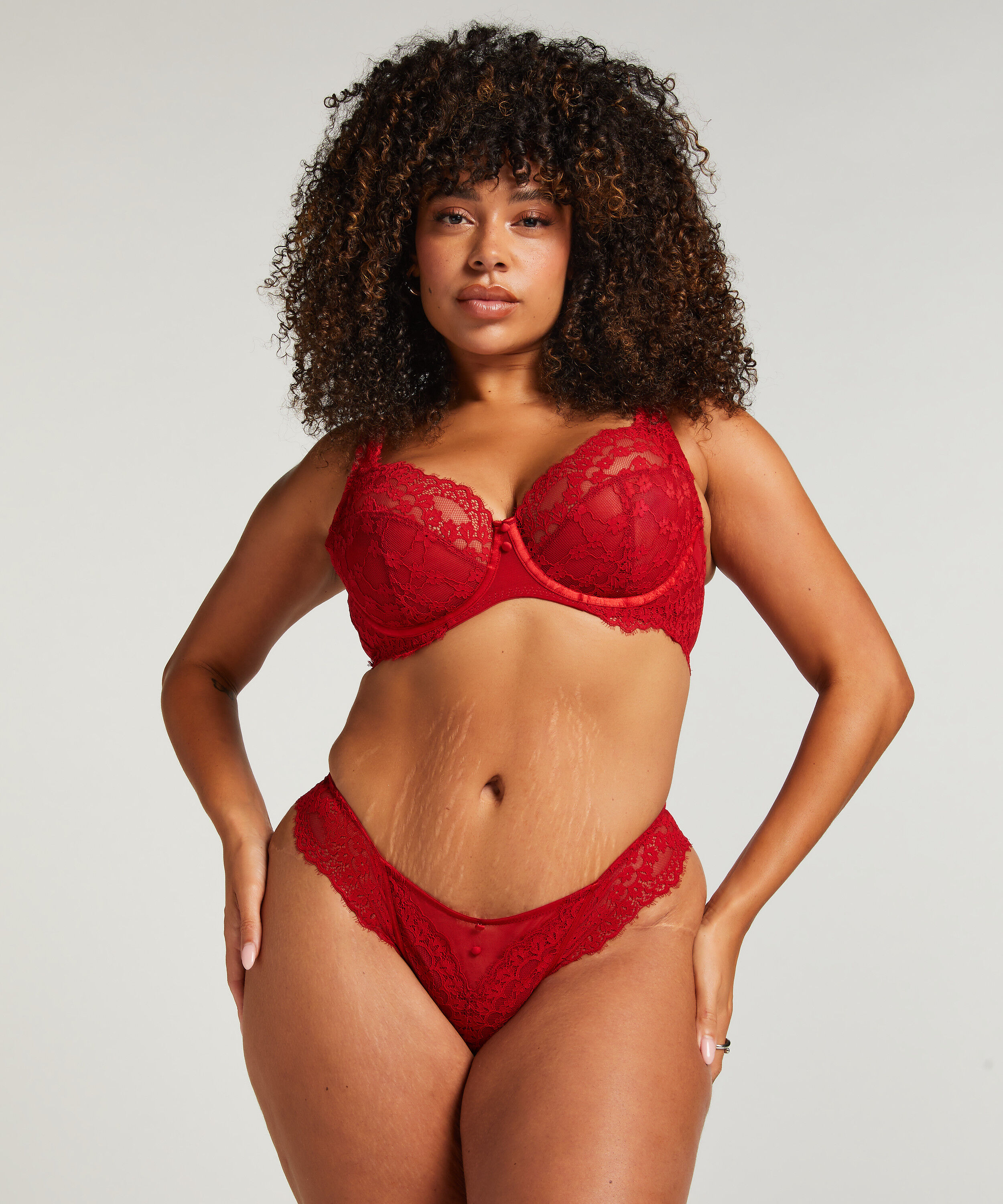 Daisy Non-Padded Underwired Bra, Red