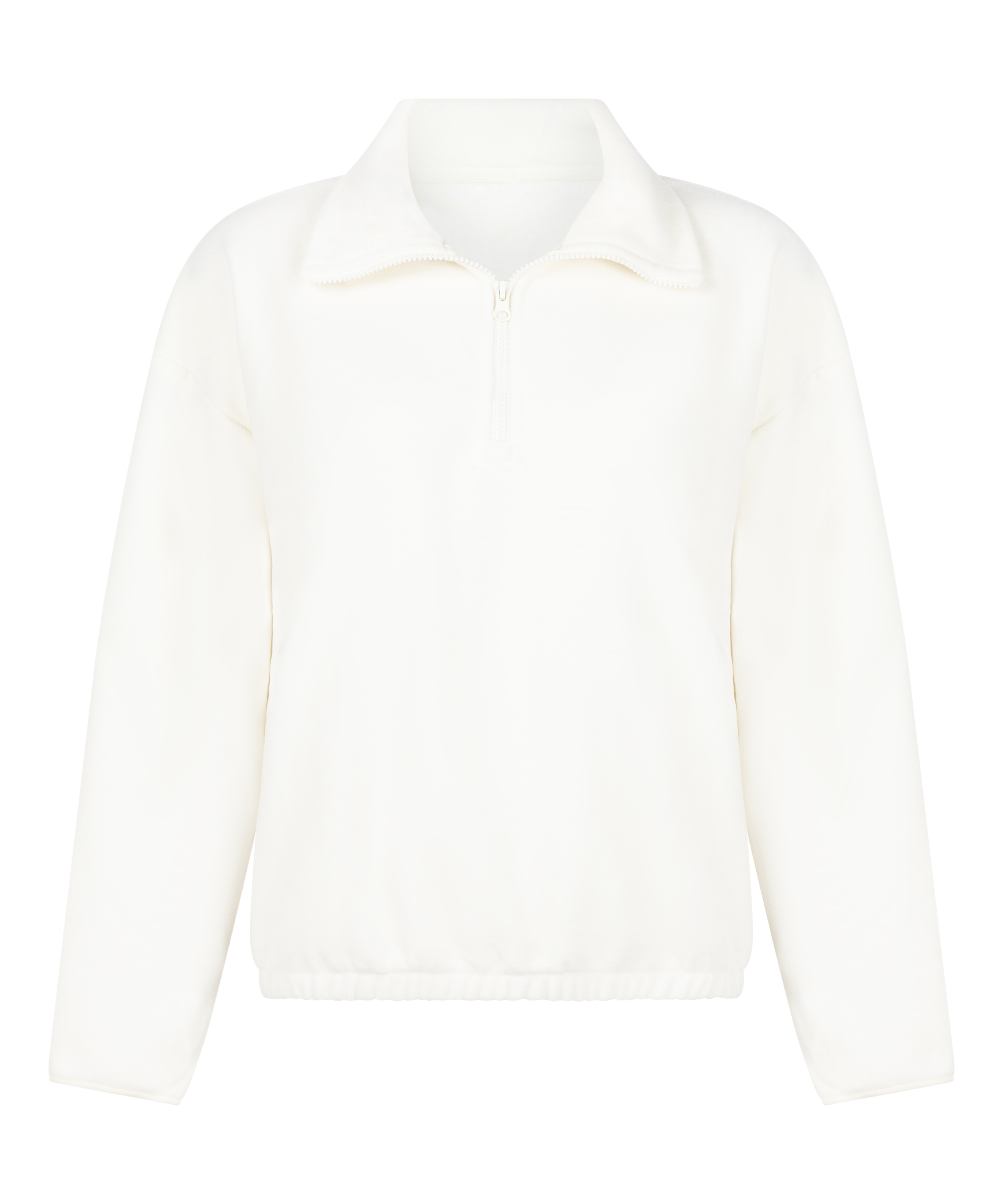 Top Half Zip Sporty Fleece, White, main