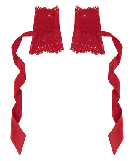 Lace handcuffs, Red