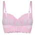 Non-Padded Underwired Longline Bra Camellia, Pink