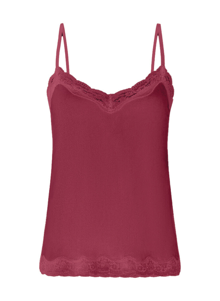 Velours Lace Cami Top, Pink