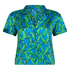 Satin Short-Sleeved Jacket, Blue