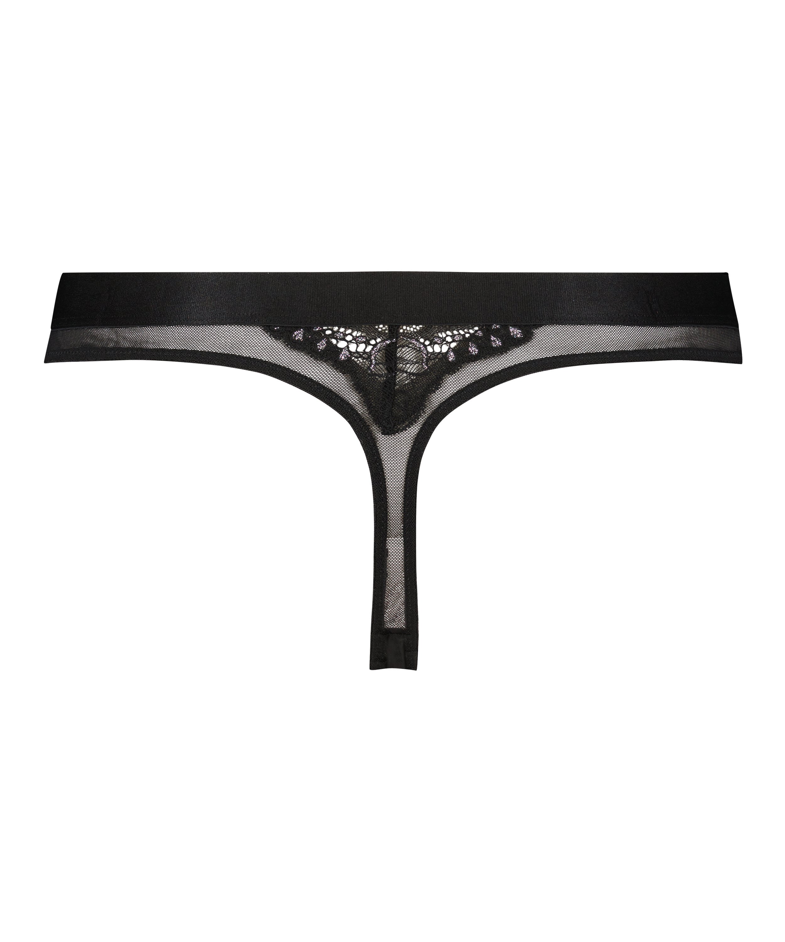 Donna Sparkle Thong, Black, main