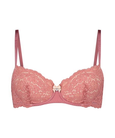 Rose Padded Underwired Bra, Pink
