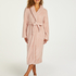 Long Fleece Bathrobe, Pink