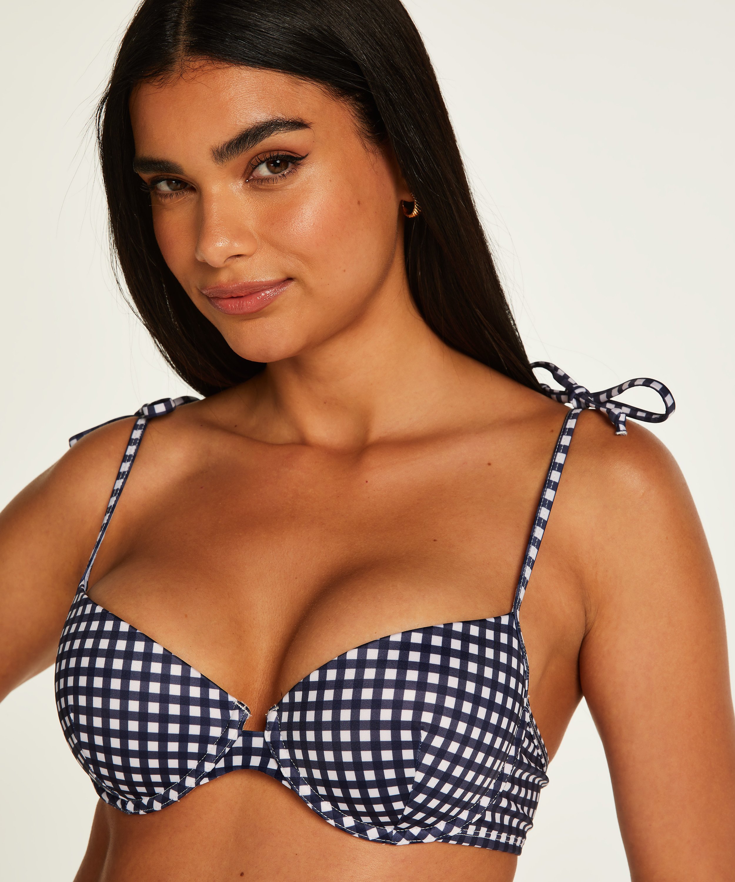 Seychelles padded underwired bikini top, Blue, main