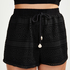 Crochet shorts, Black