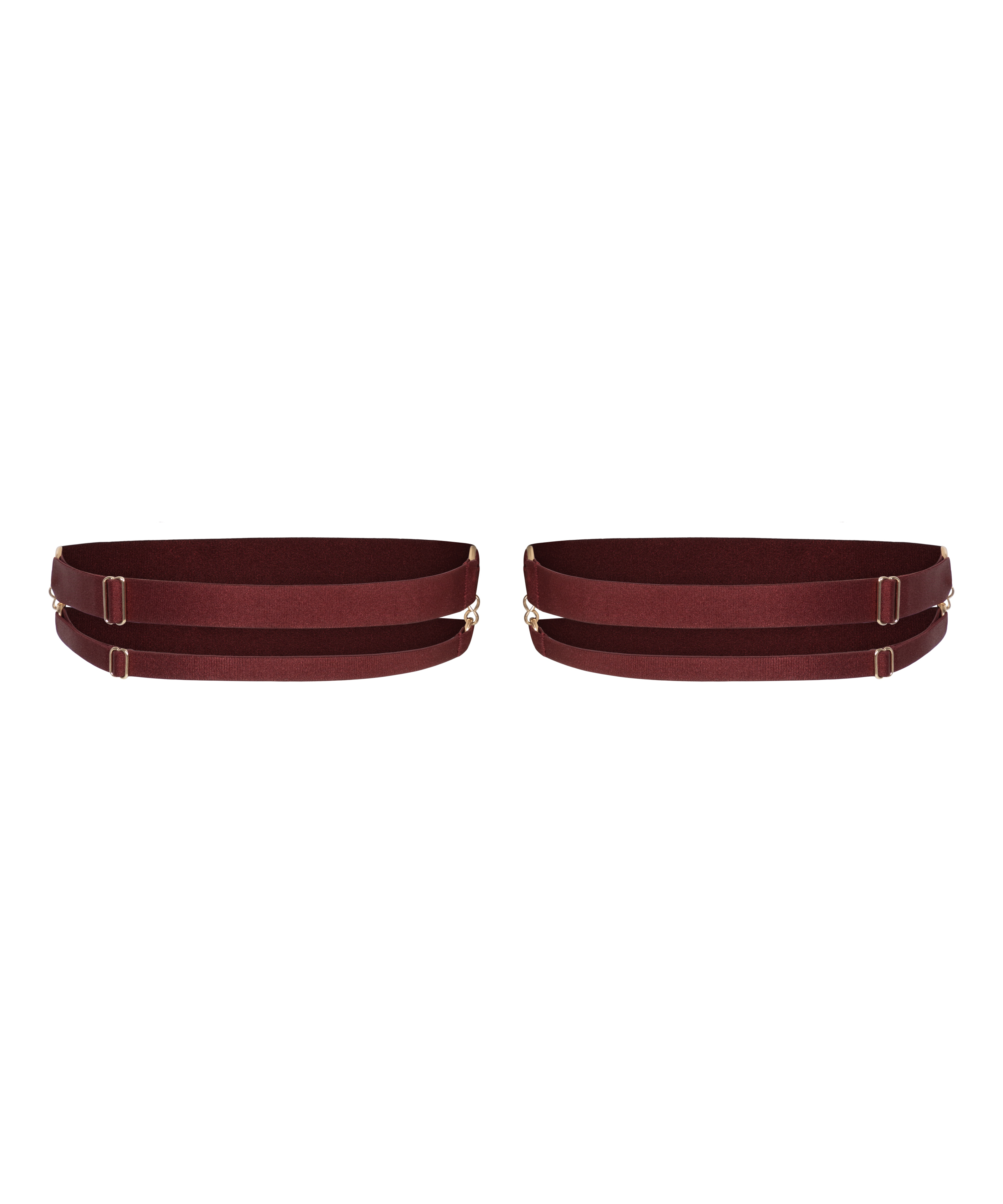 Elastic Leg Garters, Red, main