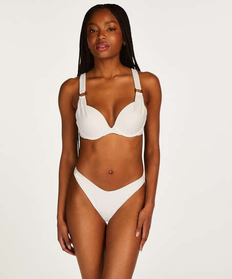 Sri Lanka Padded Push-Up Underwired Bikini Top, White