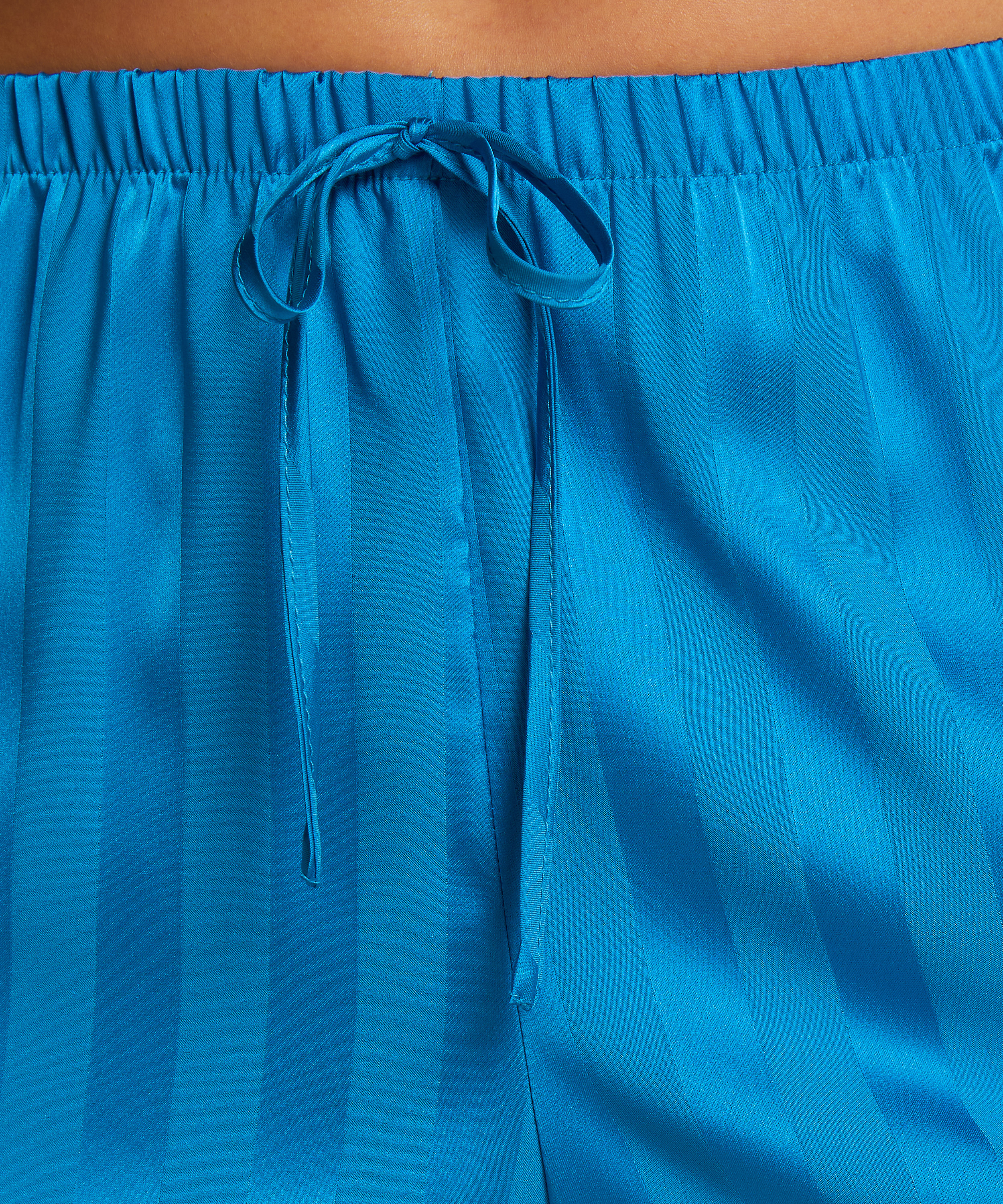Satin pyjama shorts, Blue, main
