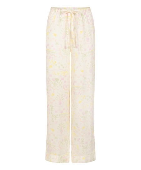 Satin Trousers, White