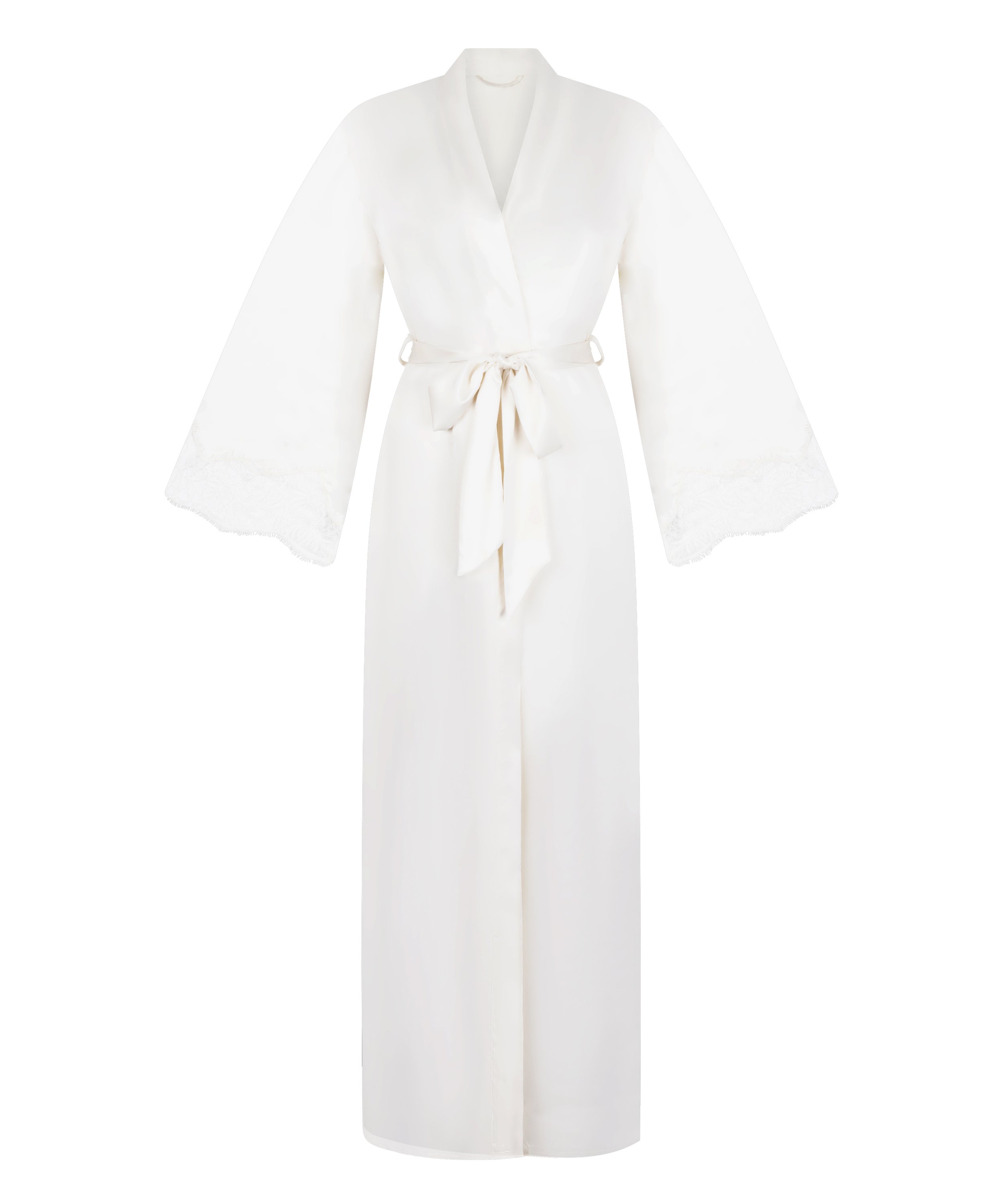Kimono Long Satin Valerie, White, main