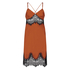 Lace Satin Slip Dress, Red