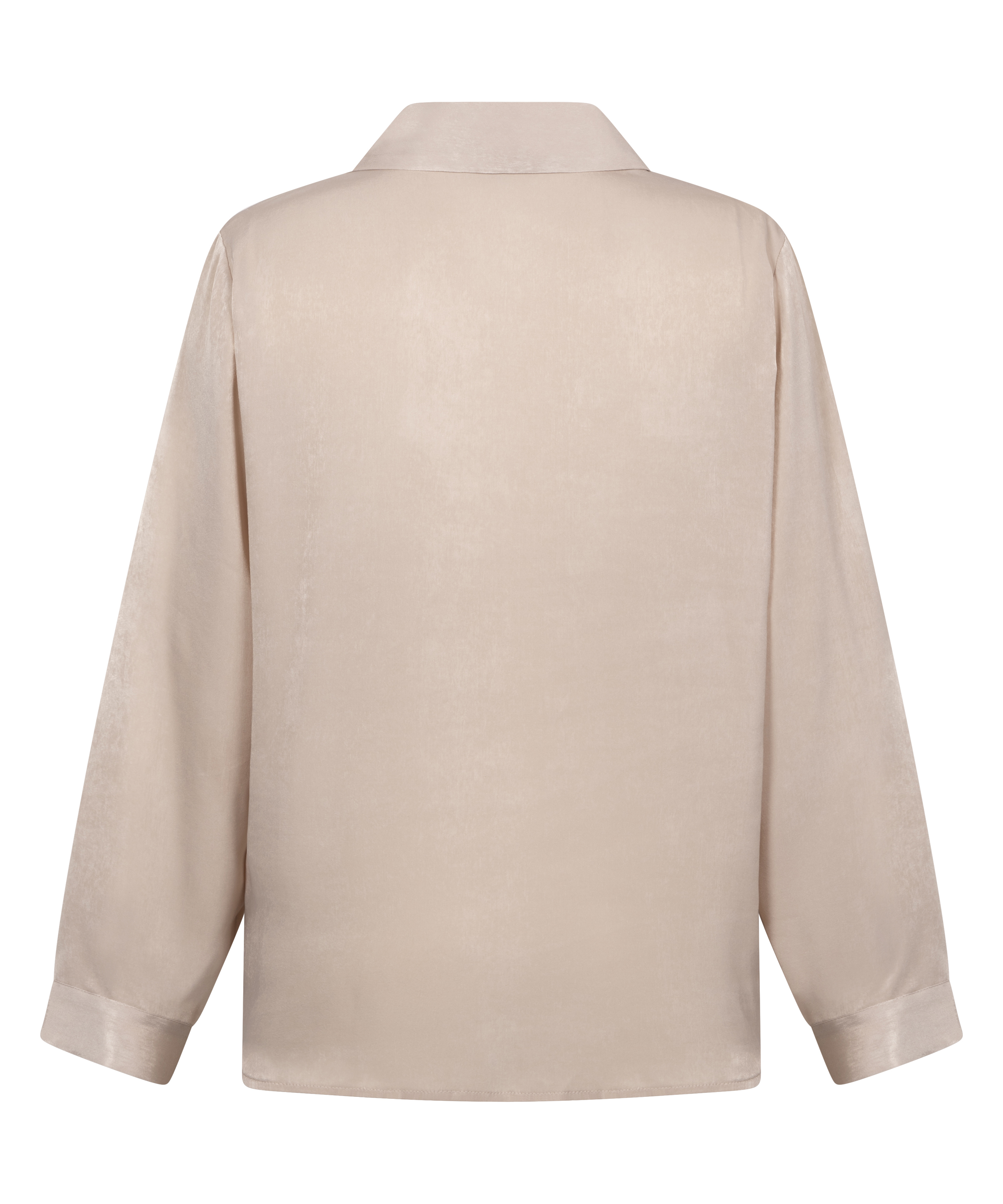Satin Long-Sleeved Jacket, Beige, main