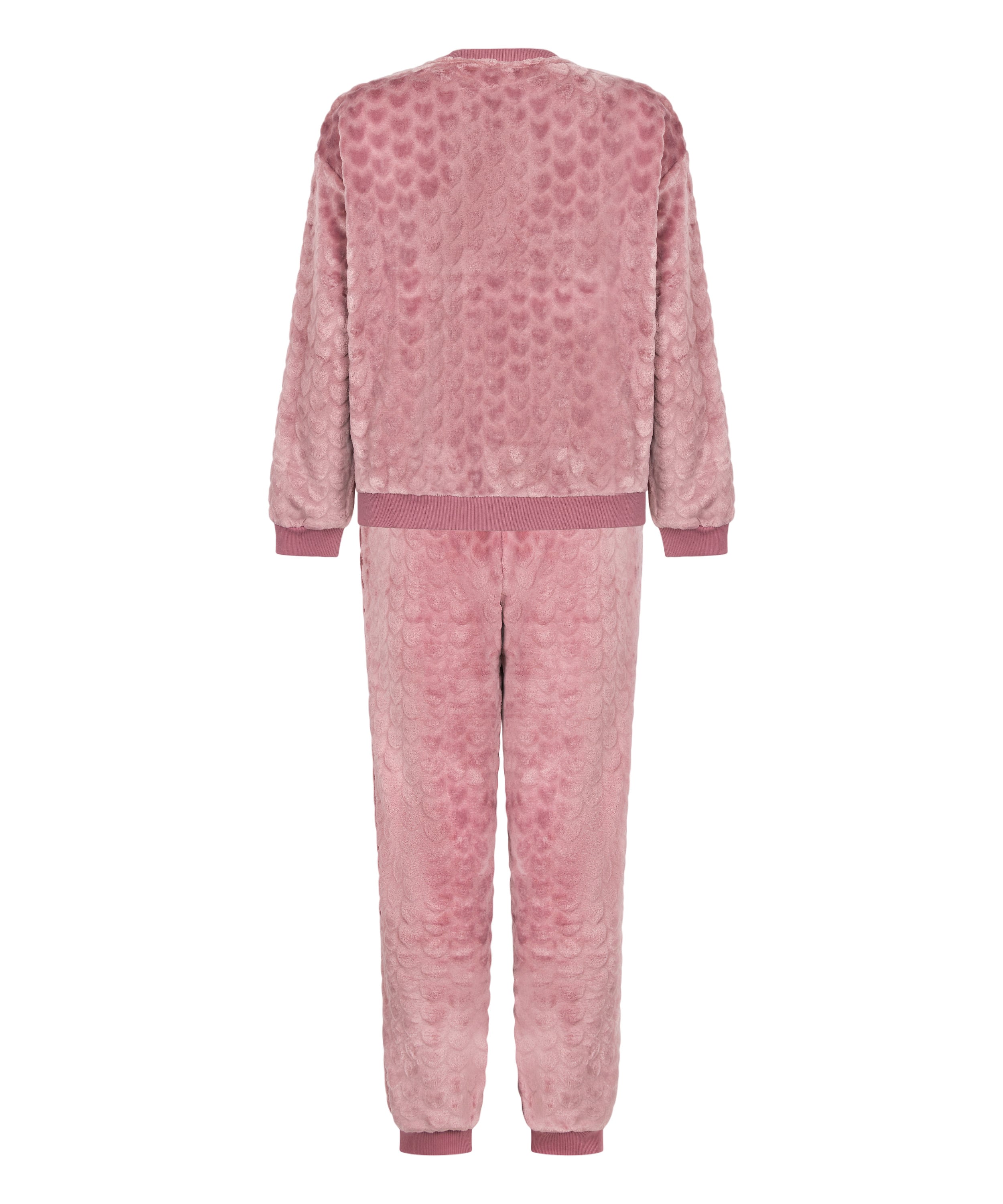 Pyjamaset Fleece Heart, Purple, main