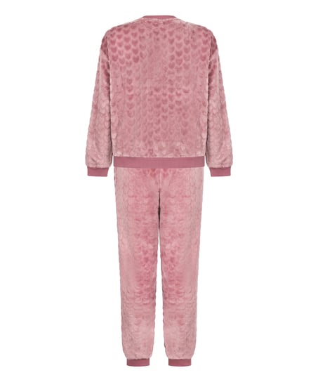 Pyjamaset Fleece Heart, Purple
