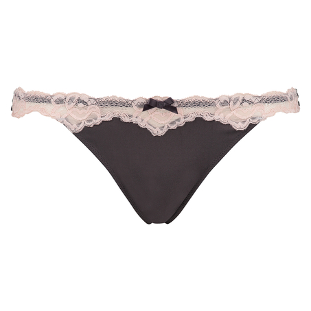 Secret Lace Thong, Gray