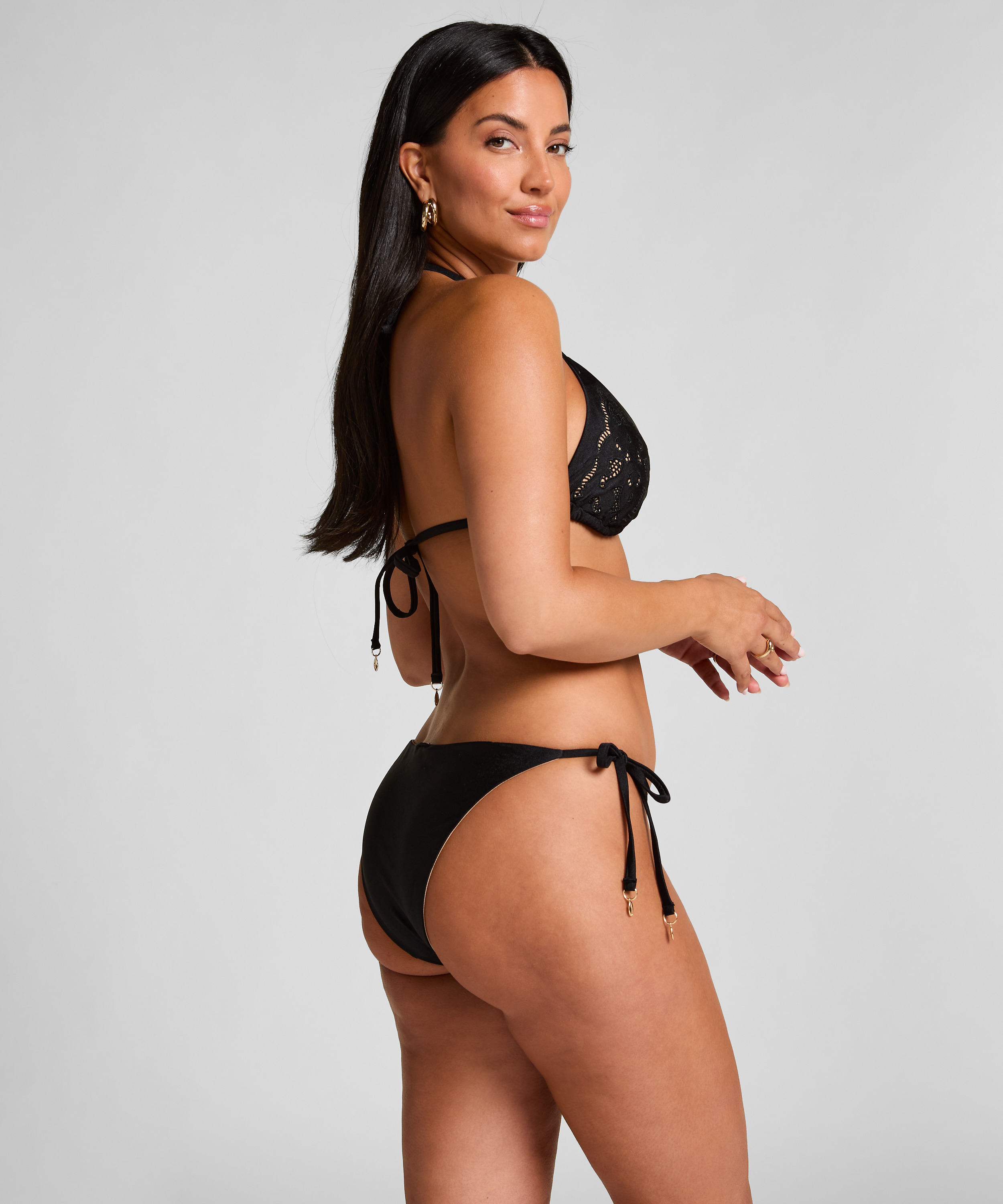 Boho Cheeky Bikinibottom, Black, main