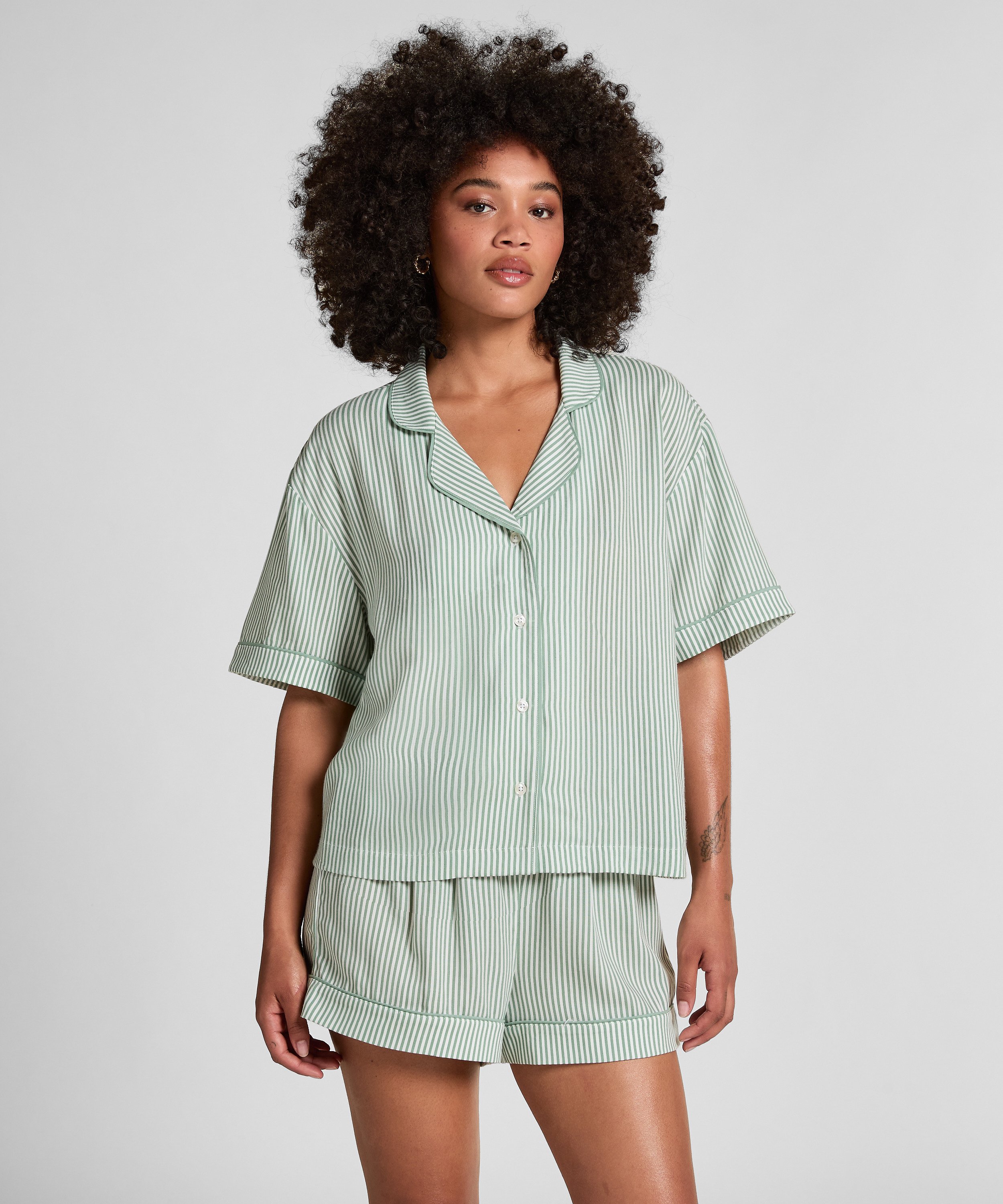 Jacket Short Sleeves Woven, Green, main
