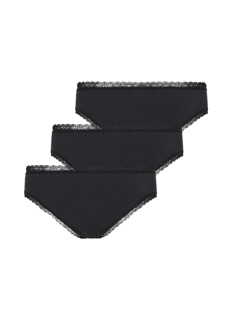 3-pack Georgia Cotton Brazilian shorts, Black