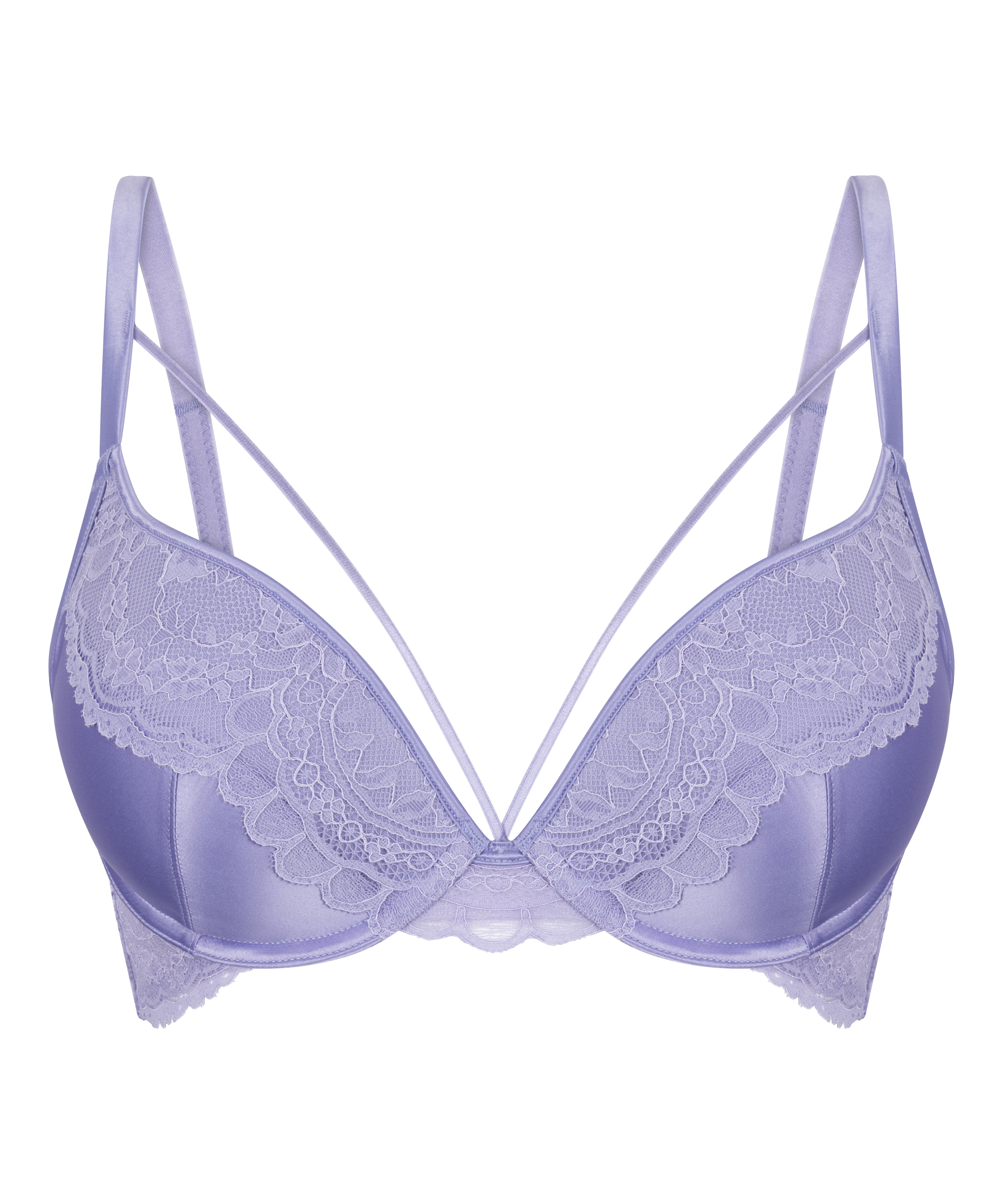 Adele Padded Underwired  Push-Up Bra, Purple, main
