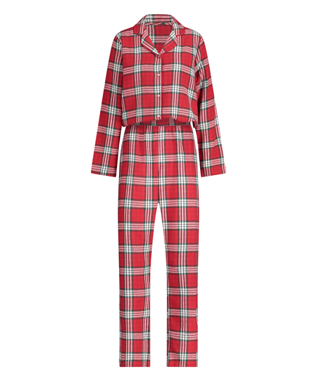 Twill Check Pyjama Set, Red