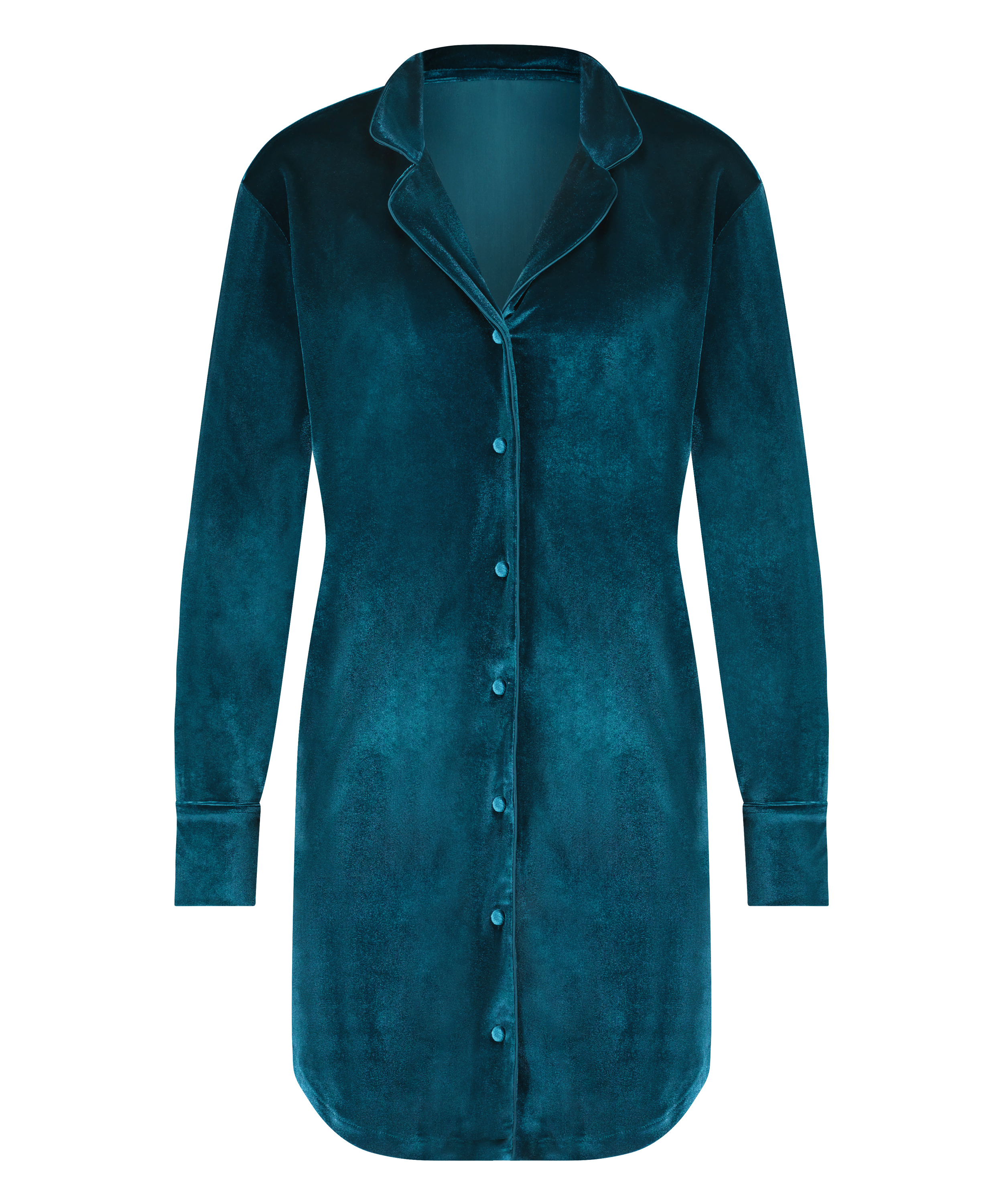 Shiny Velours Nightshirt, Blue, main