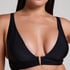 Luna Triangle Bikini Top, Black