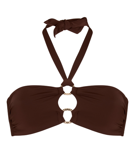 Bandeau Bikini Top Madrid, Brown