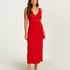 Nora Lace Long Slip Dress, Red